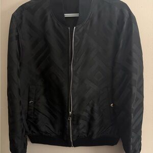 Versace Black Patterned Bomber Jacket